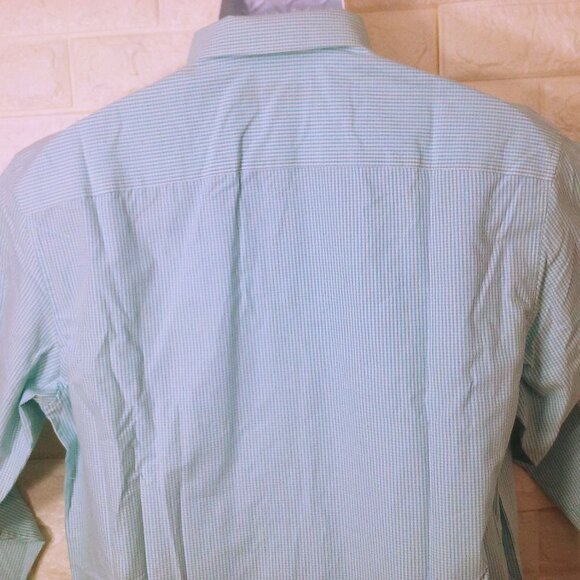 New NWT 90s-Y2K Calvin Klein+Co 426 Gulfstream Oxford Shirt Men-L Gingham Blue - Picture 8 of 8